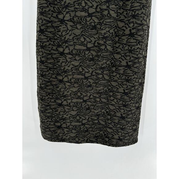 NWT Cut Loose Skirt Womens XL Green Black Vintage Midi Stretch Knit Straight - Picture 7 of 15